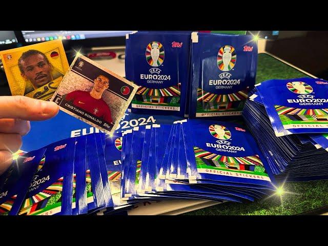 KOMPLETTE DISPLAY BOX (100 TÜTEN 600 STICKER!!!) Topps UEFA EURO 2024 Germany