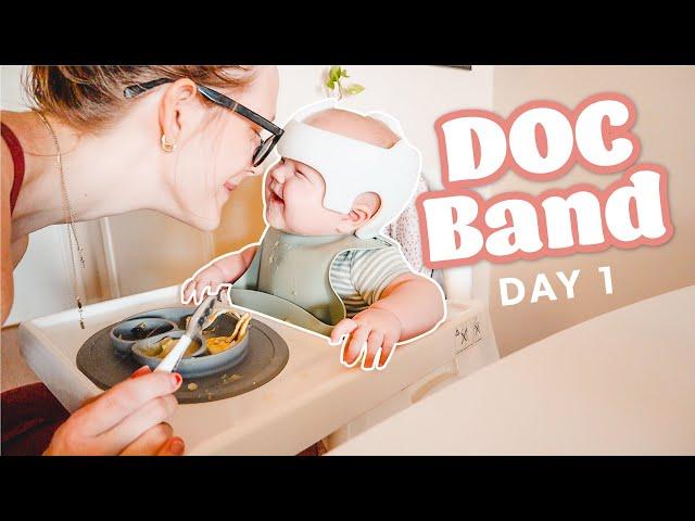 FIRST DAY WITH THE DOC BAND | Day in the Life of a Stay at Home Mom