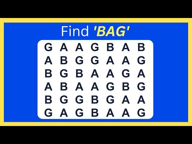 Find the Hidden Words (3 Letter Word) | Word Searching Game