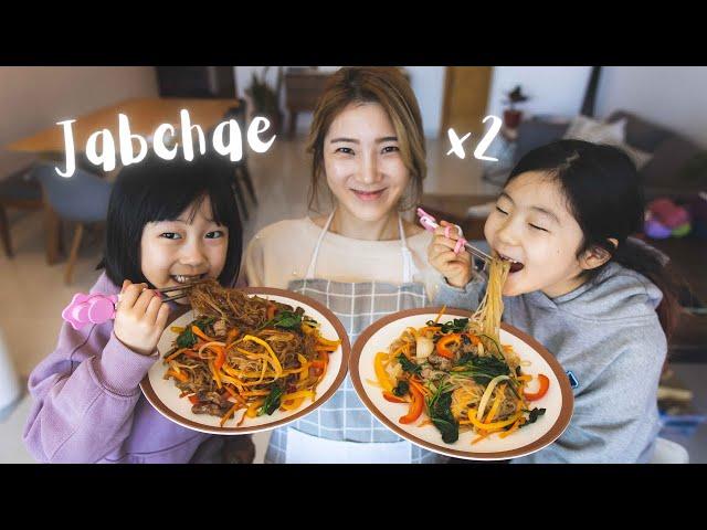 JABCHAE - Fideo de CamoteㅣJabchae en 5 minutosㅣFamilia Mexicoreana