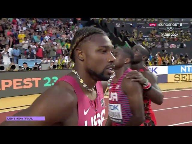 Final 100 Metros Hombres Mundial Atletismo Budapest 2023