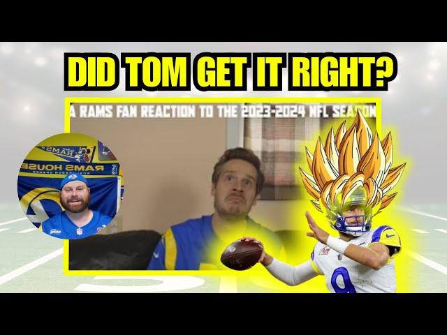 JUST WOW! Rams Fan Reacting to Tom Grossi's Rams Fan Reaction Video