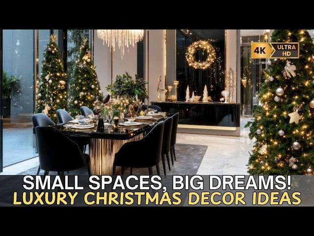 Small Spaces, Big Dreams: Luxury Christmas Decor Ideas for a Glamorous Home Tour!