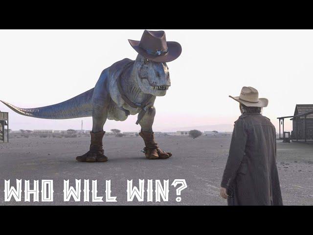 CowBoy Vs CowRex | Jurassic World T-Rex Dinosaur Fan Movie