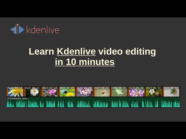 Kdenlive quick tutorial - learn it in 10 minutes!