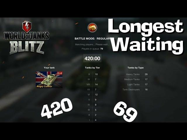 WOT Blitz Longest Waiting Time 420 minutes 69 seconds