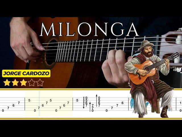 MILONGA  - Jorge Cardoso (GUITAR) || Classical Guitar Tutorial + TABS