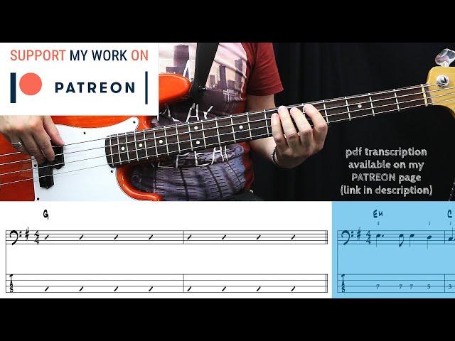 Scott McKenzie - San Francisco (Bass cover with tabs)