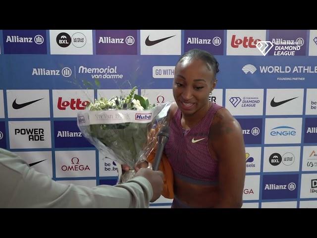 Jasmine Camacho-Quinn Wins Diamond League Final 100m Hurdles in 12.35 [Interview]