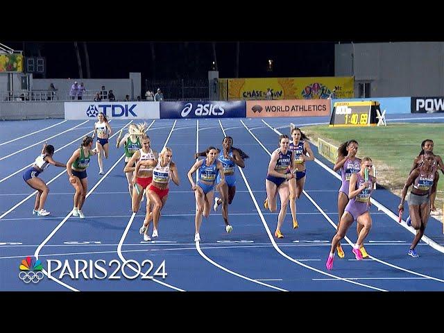 USA blows out the competition in women's 4x400m at World Athletics Relays | NBC Sports