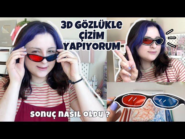 3D GÖZLÜK İLE ÇİZİM YAPIYORUM  Eskiz Defterine Yaptığım En İlginç Çizim