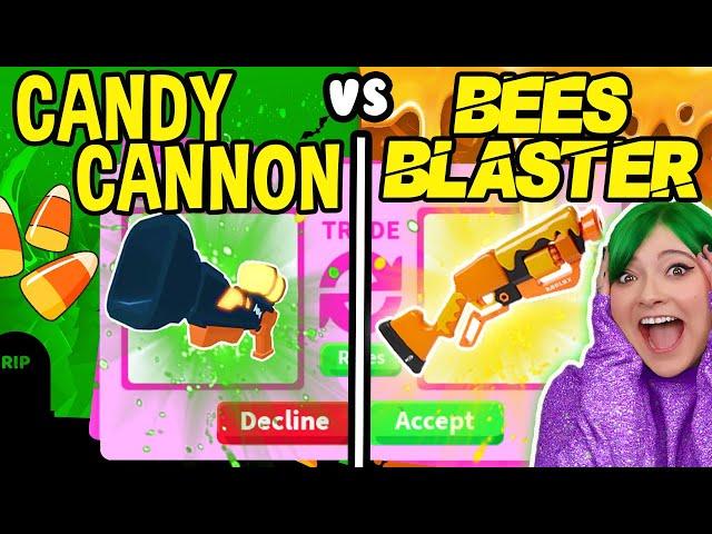 LEGENDARY *CANDY CANNON* vs NEW *BEES BLASTER*!! THE *ULTIMATE* TEST! WHO WILL WIN?! Adopt Me Roblox