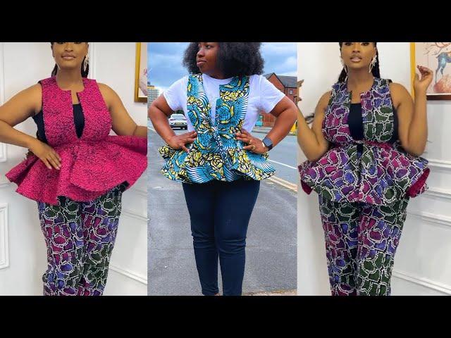 DIY REVERSIBLE PINAFORE PEPLUM JACKET | How to cut and sew a 720 degrees peplum for a blouse