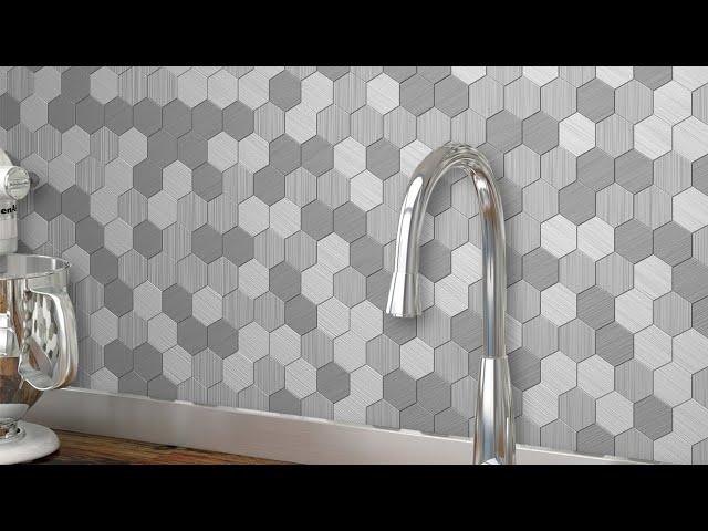 Peel and Stick Backsplash for Kitchen Hexagon Tiles