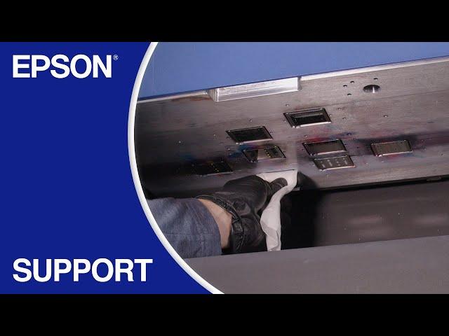 Epson SureColor V7000 | Cleaning the Print Head Nozzle Surfaces and Surrounding Areas