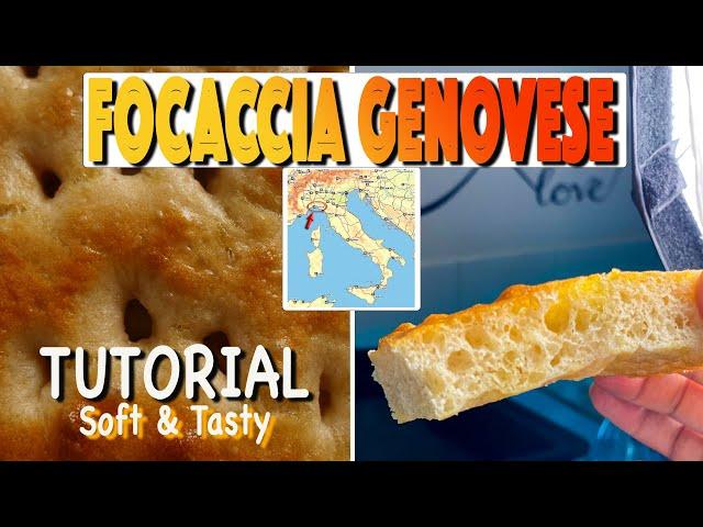 How to make a TRADITIONAL Italian FOCACCIA GENOVESE, soft and tasty.