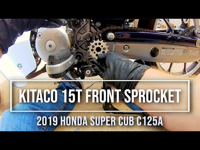 SUPERCUB: Kitaco 15T front sprocket upgrade