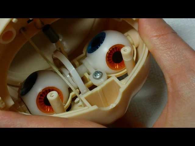 How to Blythe doll head opening, eyes up gaze correction tutorial full HD video