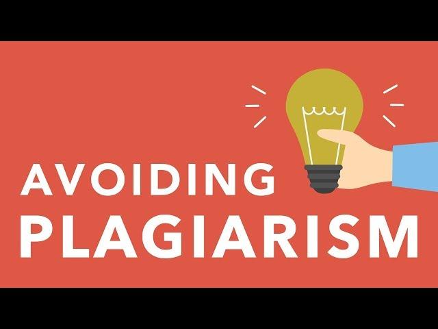 Avoiding Plagiarism