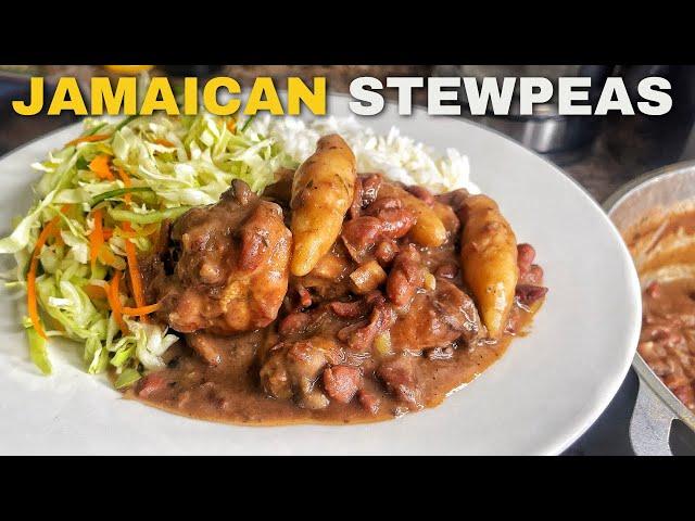 HOW TO MAKE JAMAICAN STEW PEAS  WITH CHICKEN