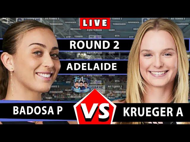 LIVE: Badosa P vs Krueger A •Adelaide #round2  #badosa  #tennis #wta #atp