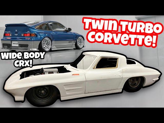 V8 HONDA CRX WIDE BODY KIT IS IN!! FINISHING THE 1963 CORVETTE TWIN TURBO ROD BUDGET BUILD!