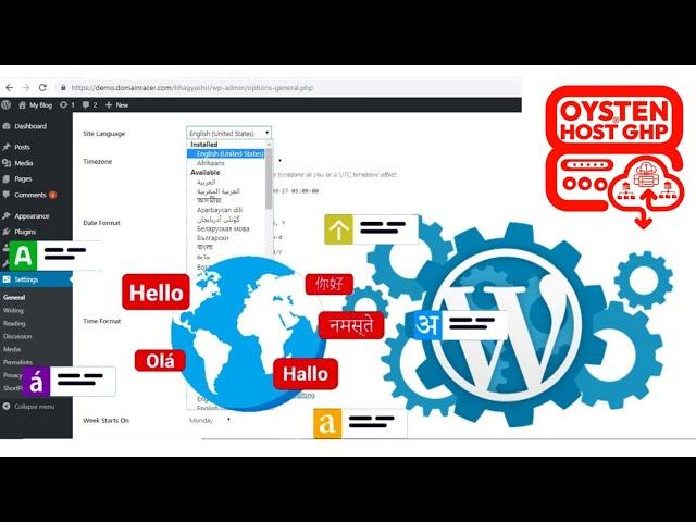 Change "WordPress Admin Dashboard Language" | Oysten Host Ghp 2023