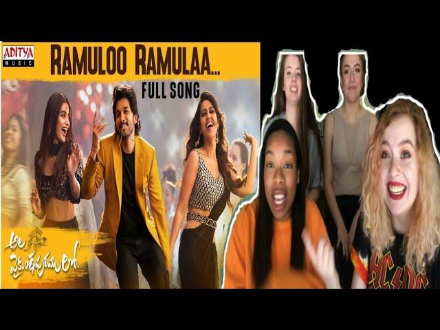 RAMULOO RAMULAA VIDEO SONG REACTION | #AlaVaikunthapurramuloo Allu Arjun | girls reaction / xmaria