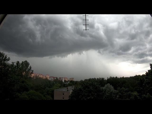 Гроза с градом в Щелково 20 июня 2020/Storm in Schelkovo city, Moscow region 20 june 2020