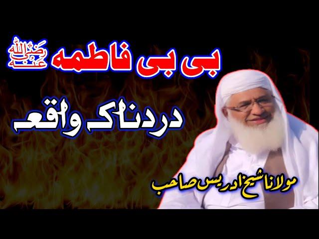 Bibi Fatma RA Waqia By Sheikh Ul Hadees Molana M Idrees Sahib