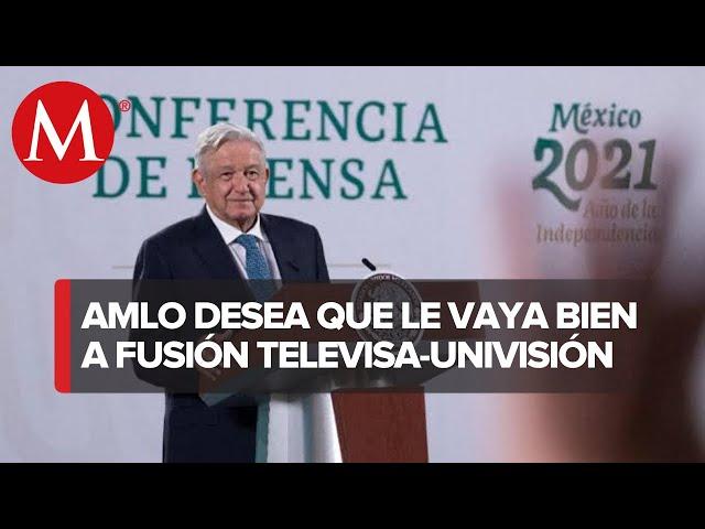 AMLO celebra alianza de Televisa y Univision