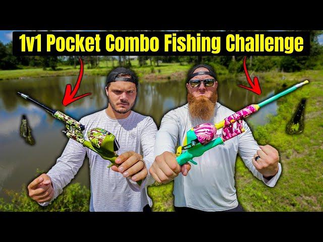 POCKET COMBO Fishing Challenge in Backyard Pond (LOJO vs AYO Fishing)