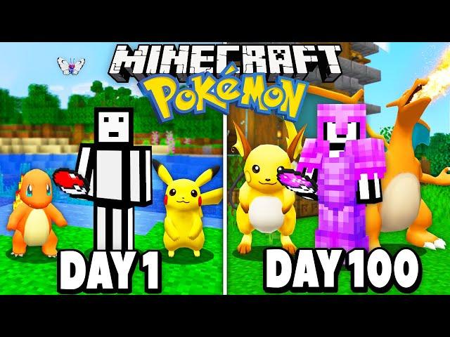 I Spent 100 Days in Minecraft PIXELMON... (Pokemon in Minecraft)