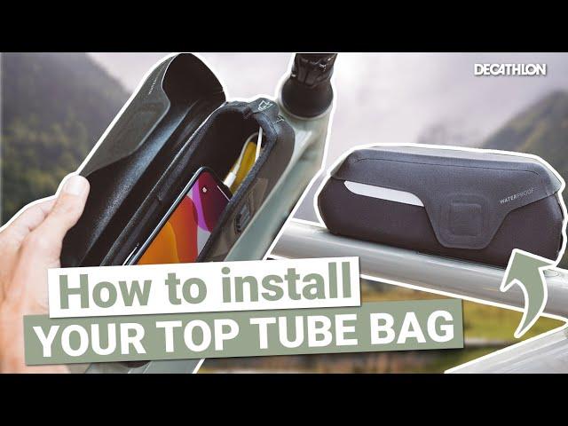 How to install your TOP TUBE BAG on your bike? // DECATHLON RIVERSIDE BIKEPACKING