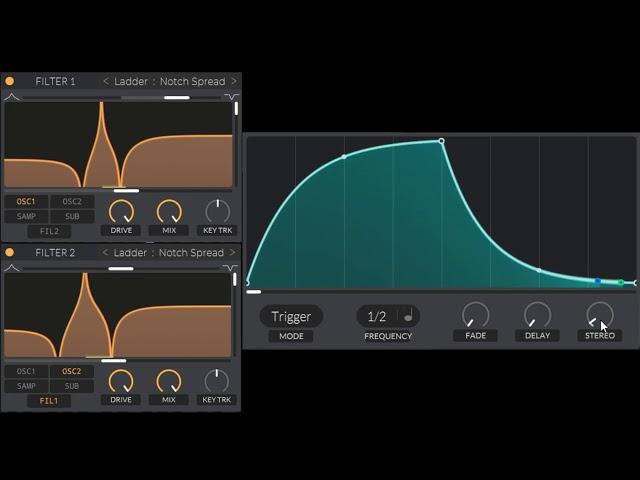 Stereo LFOs and parameter modulation