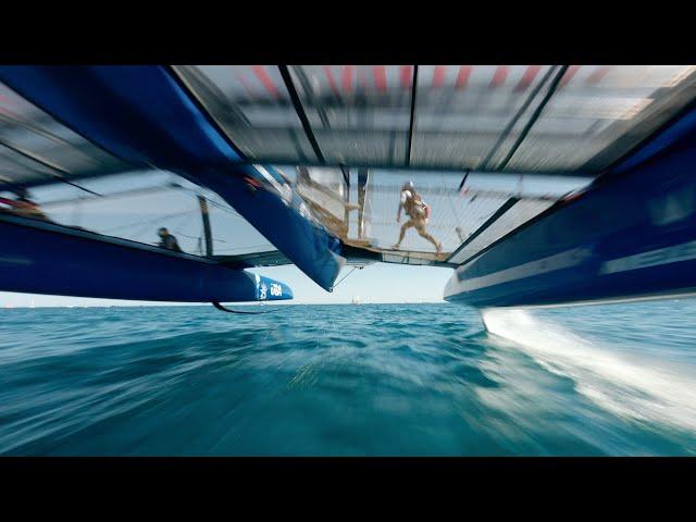 flying UNDER the boat - SailGP Chicago