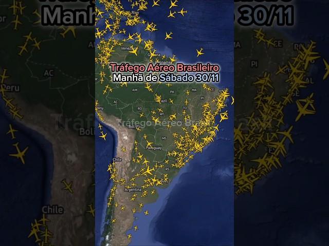 Tráfego aéreo Brasileiro na manhã de sábado 30/11