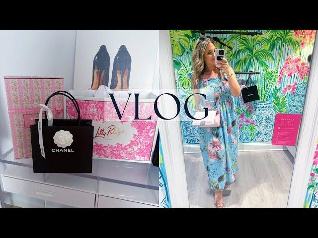 VLOG 🩵CHANEL 24B UNBOXING, LOVESHACKFANCY STANLEY LILLY PULITZER AND NEW EARRINGS FOR MY MOM