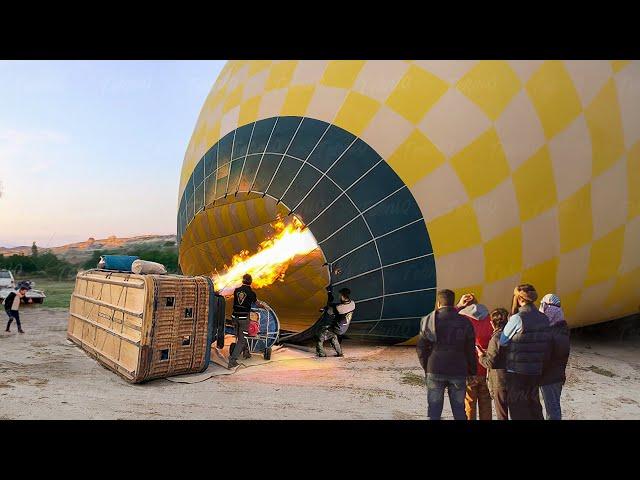 The Crazy Process of Flying Giant Hot Air Balloons