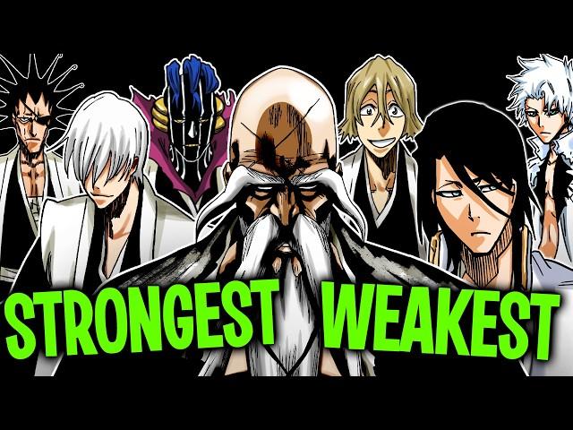 ALL 26 Gotei 13 Captains RANKED WEAKEST TO STRONGEST | BLEACH Ranking