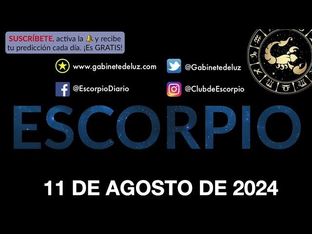 Horóscopo Diario - Escorpio - 11 de Agosto de 2024.