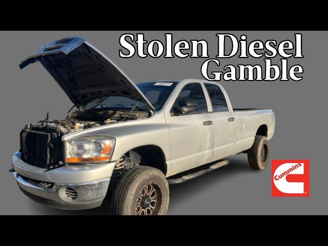 I bought a stolen Cummins Diesel at Copart.