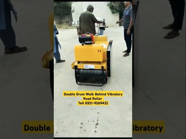 Double Drum Walk Behind Vibratory Road Roller #inshort #machine #roadconstruction #roadroller