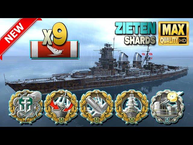 Battleship Zieten: 9 ships destroyed - World of Warships