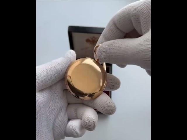 Antique Russian Empire gold pocket watch with diamonds, by Paul Buhre, circa 1903.