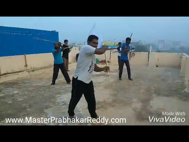 Kung-fu Flag staff training teach Shifu Master Prabhakar Reddy India shaolin Nellore Martial arts AP