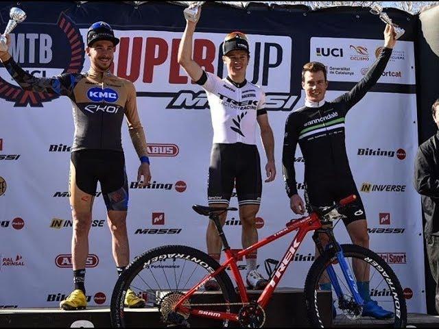 Elite Men UCI XCO Banyoles Anton Cooper, Victor Koretzky, Maxime Marotte