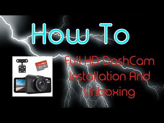 Full HD Dash Cam Installation - No Tools Required - Includes Rear Camera