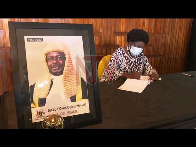 Speaker Rebecca Kadaga eulogizes Jacob Oulanyah