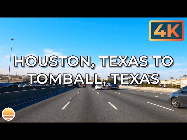 Houston, Texas to Tomball, Texas USA an UltraHD 4K Real Time Driving Tour.